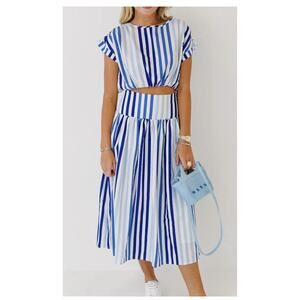 FANCY D Boutique Two Piece Crop skirt set NEW Size small